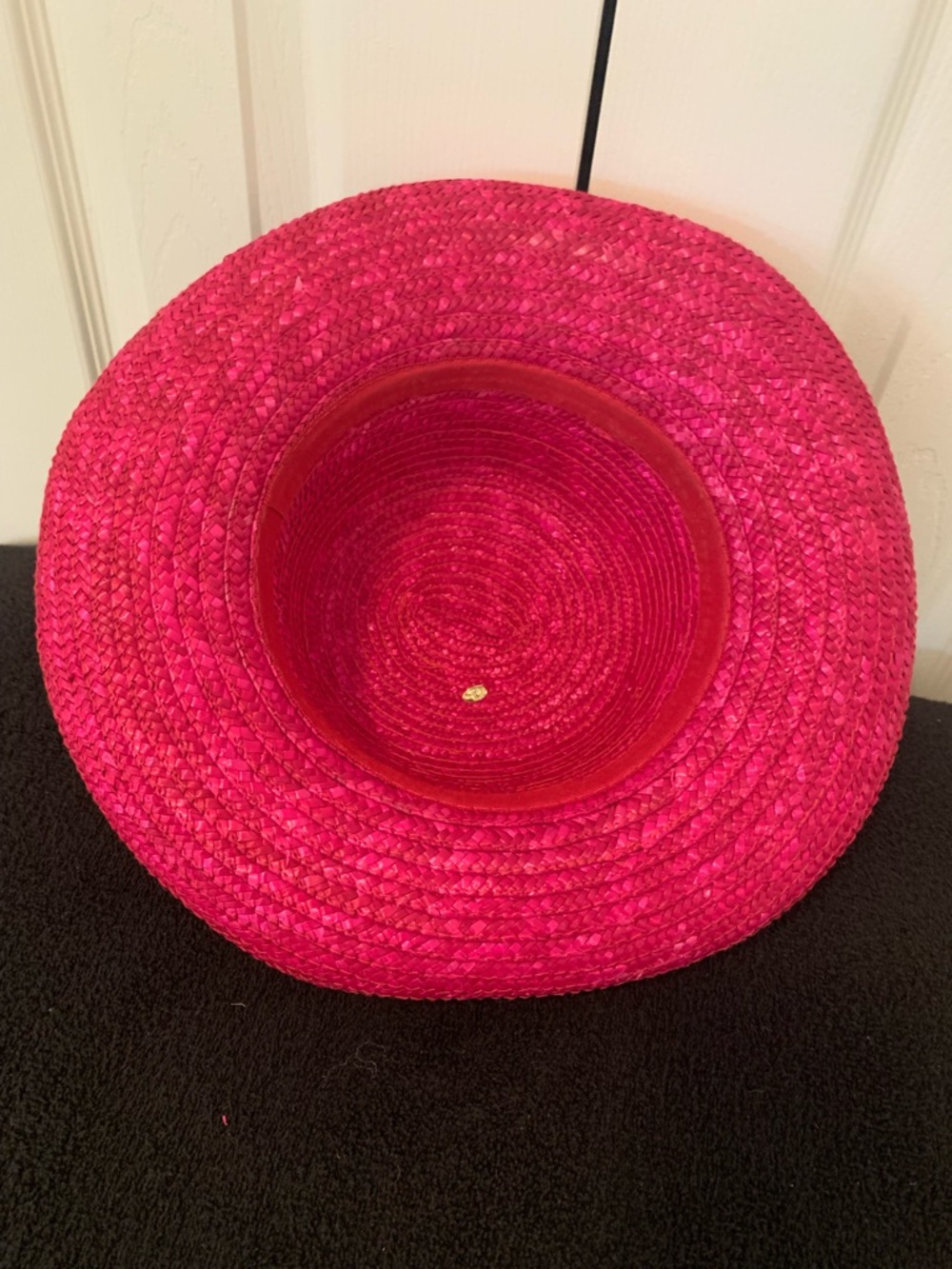 Trio of Straw Sun Hats - Black, Red, Blue - Picture 6 of 8